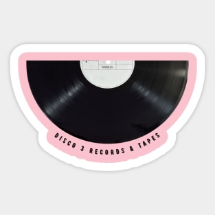 Disco 3 Records & Tapes Basic Sticker